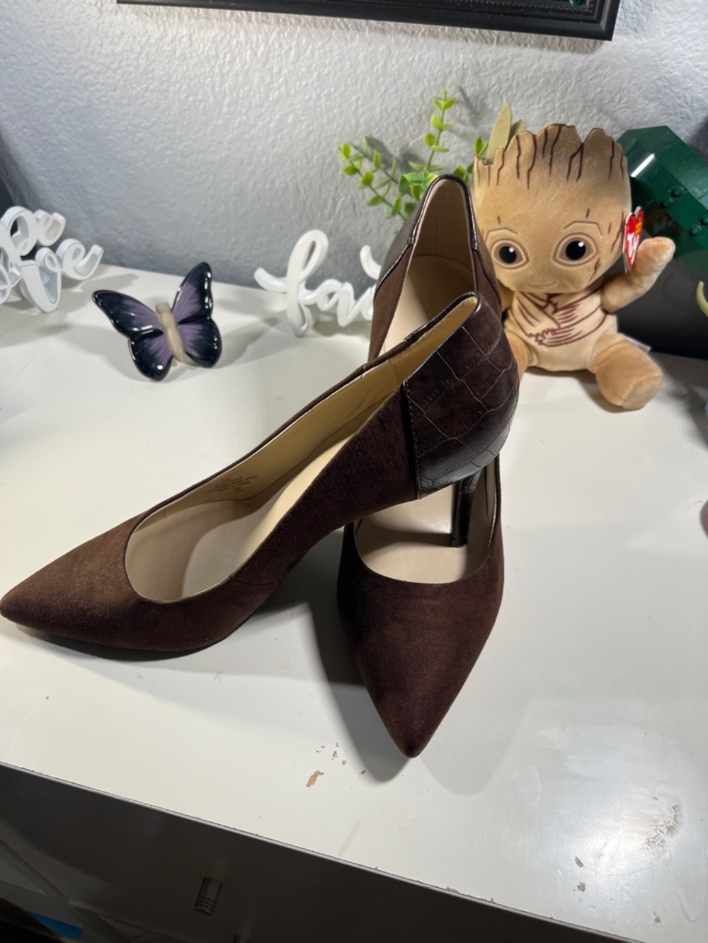 Classic Pointed-Toe Brown Pump - Women's Dress Heels by Marc Fisher